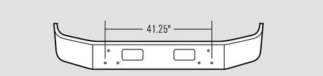 Ford LTS & LTA Setback Aeromax Steel Chrome Bumper - Big Truck Hoods