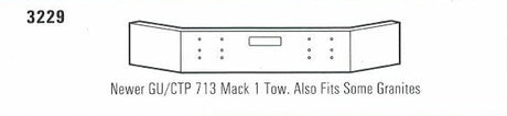 Mack GU/ CTP 713 / Parachoques cromado de acero granito