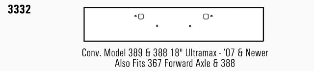 Peterbilt 389 / 388 18 in. Ultramax Steel Chrome Bumper - Big Truck Hoods