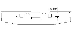 Freightliner Classic Bumper Without Fog Light Hole Cutouts Tapered Ends - Big Truck Hoods