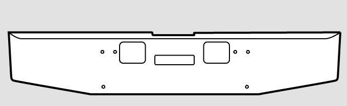 Freightliner Classic Bumper Without Fog Light Hole Cutouts - Big Truck Hoods