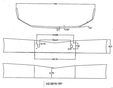 Peterbilt 579 Set Back Axle Steel Chrome Bumper