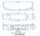 Volvo VNL Gen 2 Steel Chrome Bumper 14 in. Tall