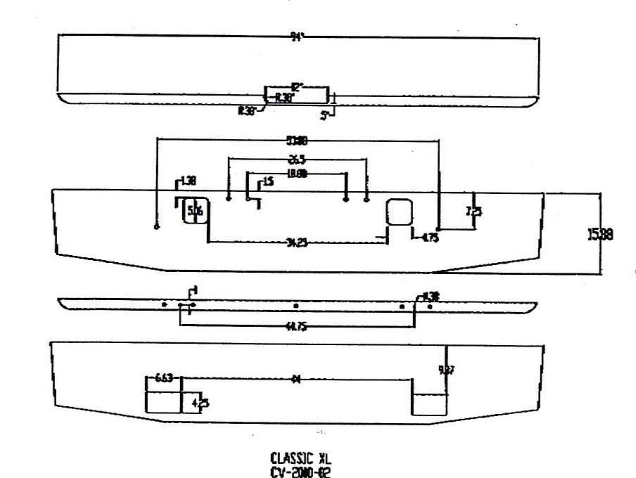 Freightliner Classic Bumper With Fog Light Hole Cutouts