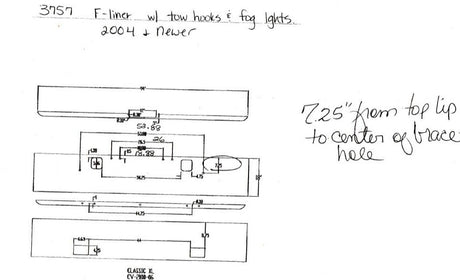 Freightliner Classic Bumper With Fog Light Hole Cutouts 6 bolts