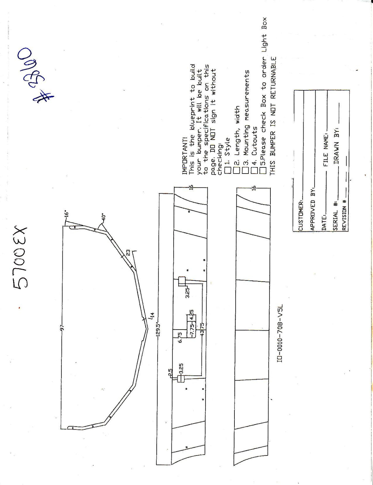 Parachoques de acero cromado Western Star 5700EX