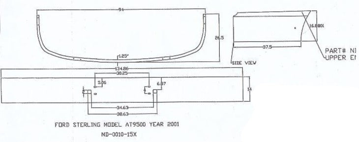 Sterling AT9500 3-Pc Steel Chrome Bumper