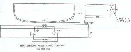 Sterling AT9500 3-Pc Steel Chrome Bumper