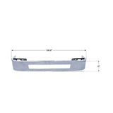 Volvo VNL Gen 2 SS Clad Aluminum  Bumper 12 in. Tall No Fogs - Big Truck Hoods