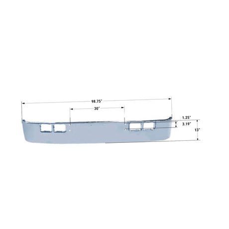 DuraBuilt International 4600 / 4700 / 4900 / 8100 Parachoques de acero cromado