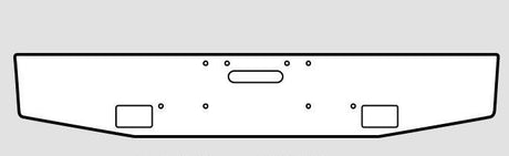 Freightliner Classic Steel Chrome Bumper Tapered Ends 1984-Later With Fog Light Hole Cutouts 8 Bolt - Big Truck Hoods