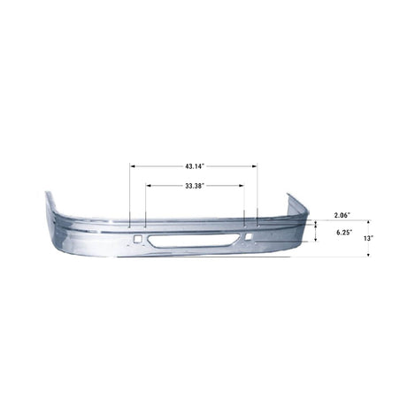 International 9200 / 9400 Bumper Steel Chrome (1997 & Newer) 730C