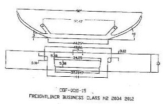 Freightliner M2 112 Business Class Bumper Steel Chrome - Big Truck Hoods