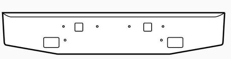 Kenworth W900S Steel Chrome Bumper With Fog Light Hole Cutouts - Big Truck Hoods