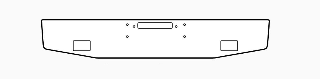 Western Star Steel Chrome Bumper With Fog Light Hole Cutouts - Big Truck Hoods