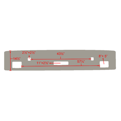 Freightliner Columbia 14.5 in. Aluminum Bumper *Cosmetic Blemish