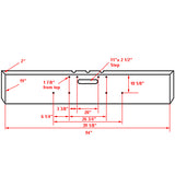 Freightliner FLD Classic 19 in. Box End Bumper 8 Bolt