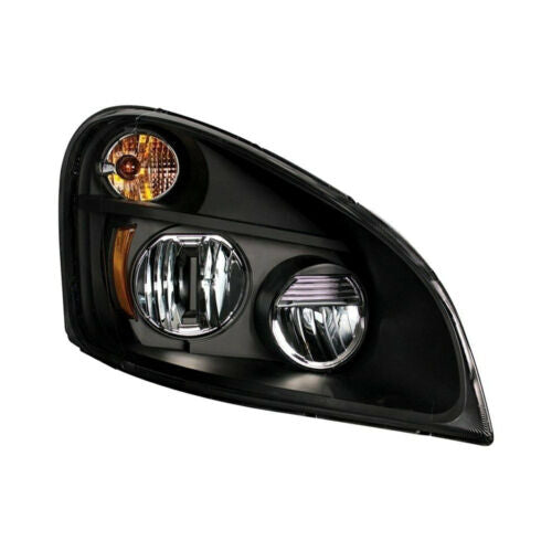 Freightliner Cascadia Conjunto de faros delanteros LED negros lado del pasajero derecho 2008-2015