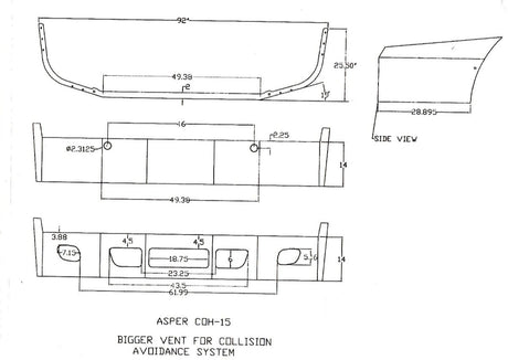 Freightliner Cascadia Bumper Steel Chrome  US Made With Fog Lights