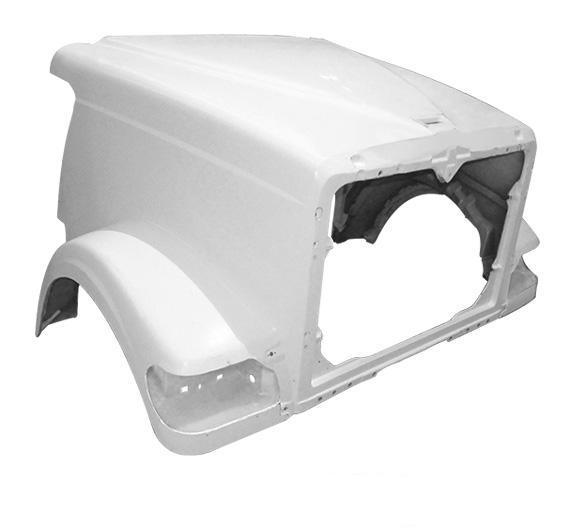 International 9900I Short / 5900 SFA Hood W/Breather Cutouts - Big Truck Hoods