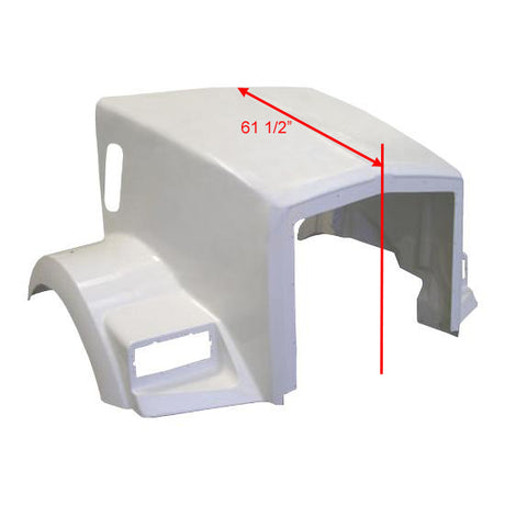 Kenworth T-800 Hood 1 pc. Fiberglass Replacement for the Plastic Metton Hood Full Fender Long Hood