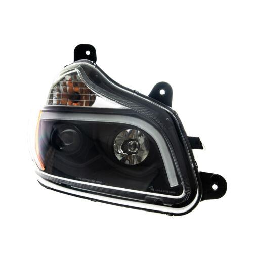 Eagle Eyes Headlight, Fits Kenworth T680 Black Projector Headlights Right Side, KW2503102