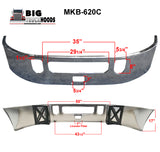 Mack Vision CXU Pinnacle Steel Chrome Bumper w/Tow Holes 2006 & Up - Big Truck Hoods