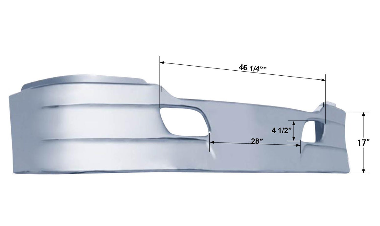 Parachoques de aluminio revestido de acero inoxidable Kenworth T-680