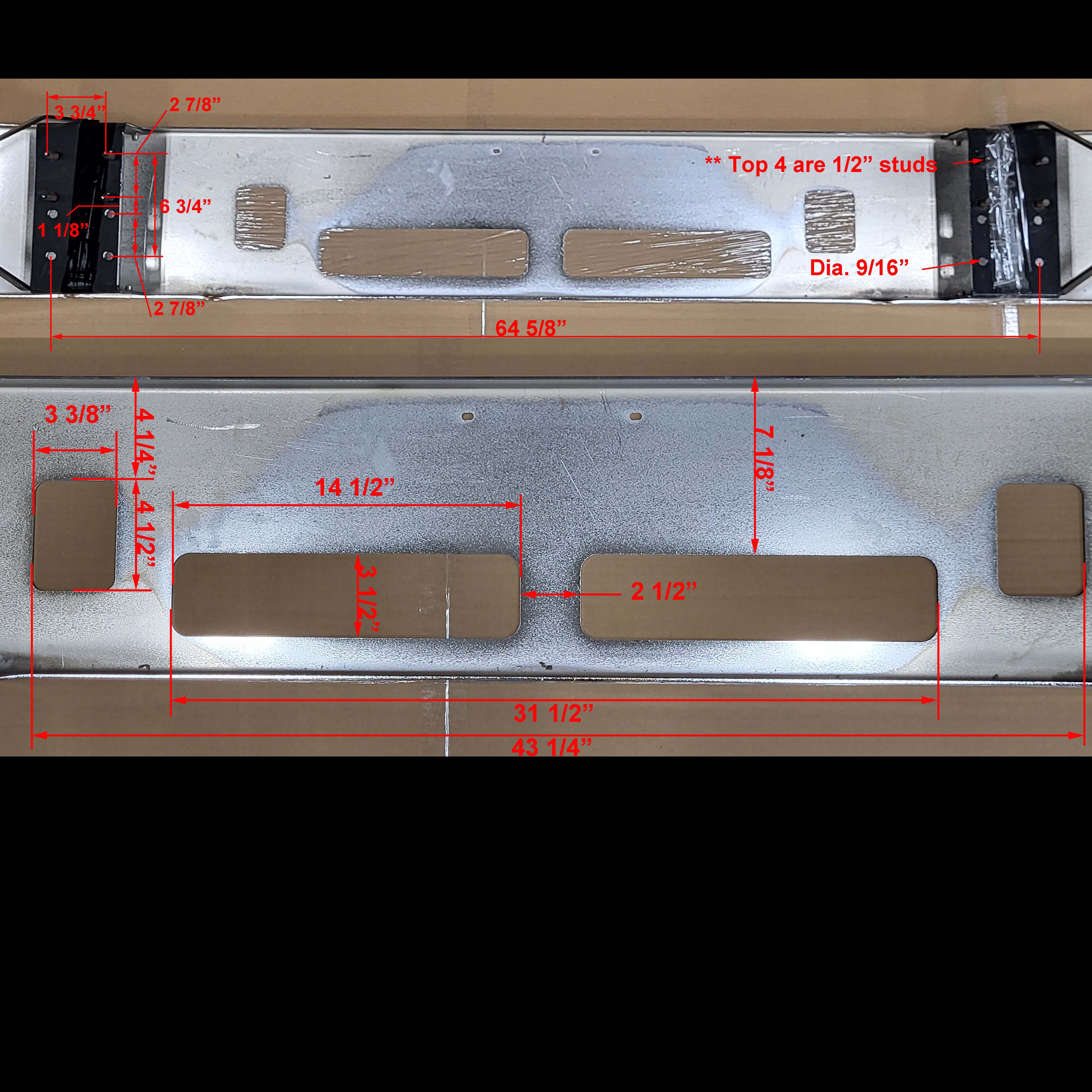 Volvo VNL Gen 1 new aftermarket steel chrome aero bumper