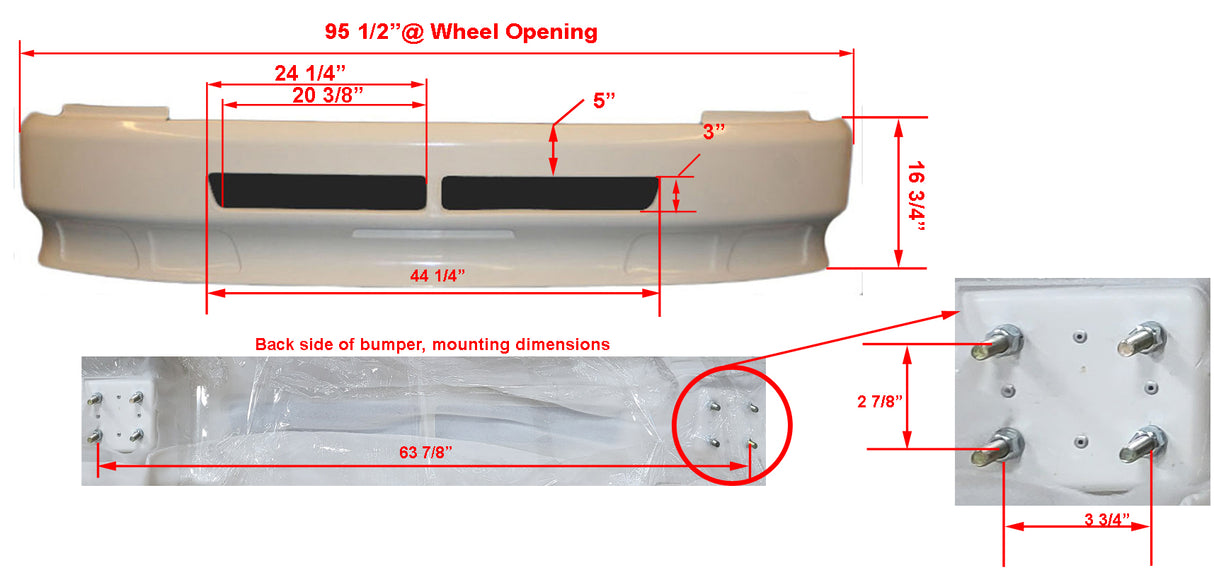 Volvo VNL Gen 1 Fiberglass Bumper