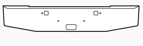 Kenworth W900B Steel Chrome Bumper Without Fog Light Cutouts - Big Truck Hoods