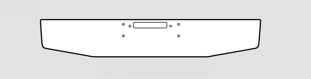 Western Star Steel Chrome Bumper Without Fog Light Hole Cutouts - Big Truck Hoods