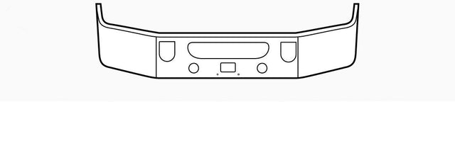 Mack CXU Set Back Axle Bumper Steel Chrome 2008-Newer 16 in. - Big Truck Hoods