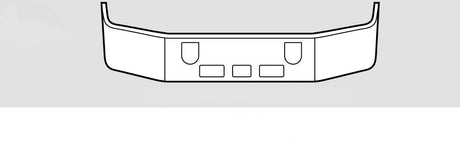 Mack CH600 Aero SBA Steel Chrome Bumper 1992-Older - Big Truck Hoods