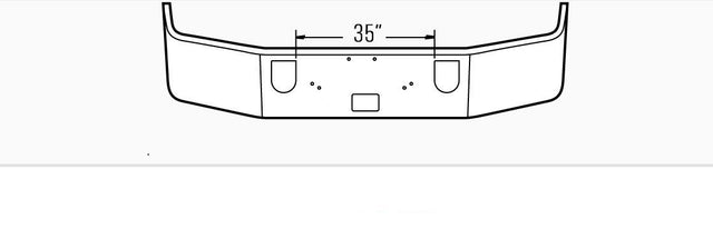 20766845 Mack CX-N '05 & Up CX-P '07& Up New Aftermarket Steel Chrome Bumper ...