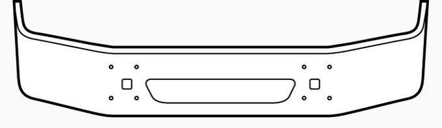 International 9100, 9200 & 9400 Series Bumper Steel Chrome (1997 & Newer) 3091 - Big Truck Hoods