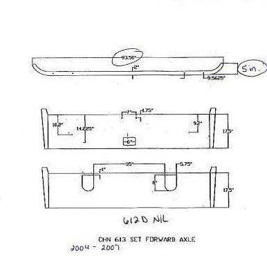 Mack CHN Set Forward Axle Bumper Steel Chrome 2004 & Newer 17? inch - Big Truck Hoods