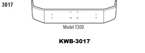 Kenworth T-300 Steel Chrome Bumper (No Cutout) - Big Truck Hoods