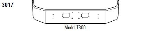 Kenworth T-300 Steel Chrome Bumper - Big Truck Hoods